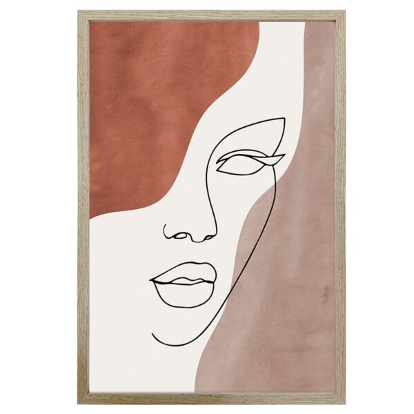 Visage Lines Wall Print with Glass - 90cm - Notbrand
