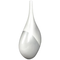 Nolana Narrow Neck White Lacquer Vase - Notbrand