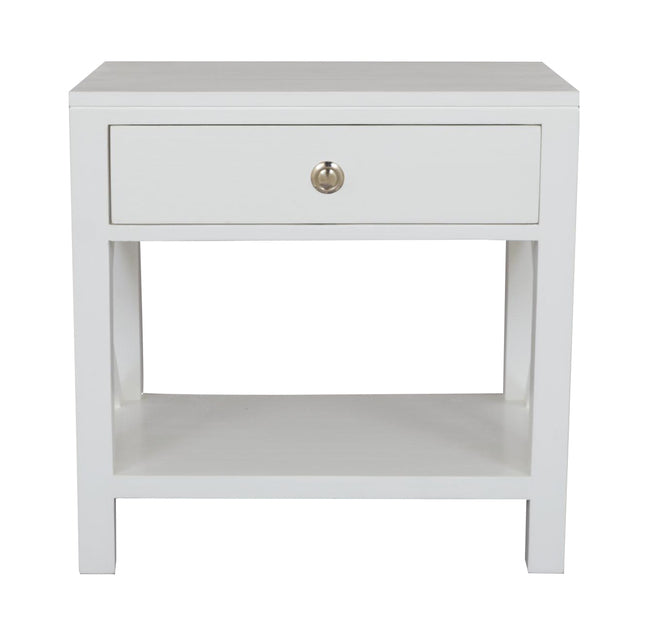 Catalina Crossed Side Table - White - Notbrand