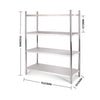 4 Tier Stainless Steel Display Shelf - 150CM - Notbrand