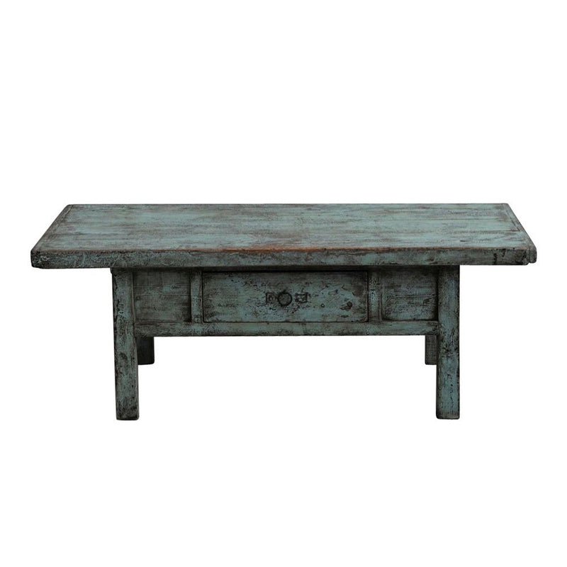 Shanxi Elm Antique Wooden Coffee Table In Natural - 120 Year - Notbrand