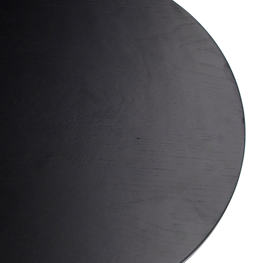 50cm Wooden Side Table - Full Black - Notbrand