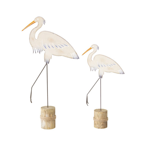 Herons on Wooden Stump Set - 2 Pieces - Notbrand