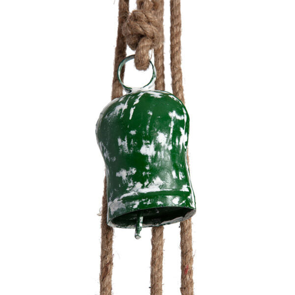 Handcrafted Antique Green Bells Hanging Garland - 118cm - Notbrand