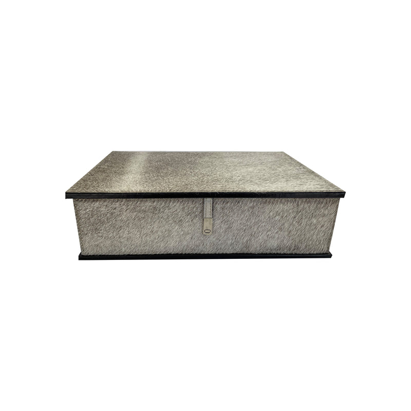 Silvyr Leather Document Box - Grey Fur - Notbrand