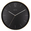 NeXtime Very Essential Wall Clock 40cm Black & Gold - Notbrand