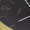 NeXtime Very Essential Wall Clock 40cm Black & Gold - Notbrand