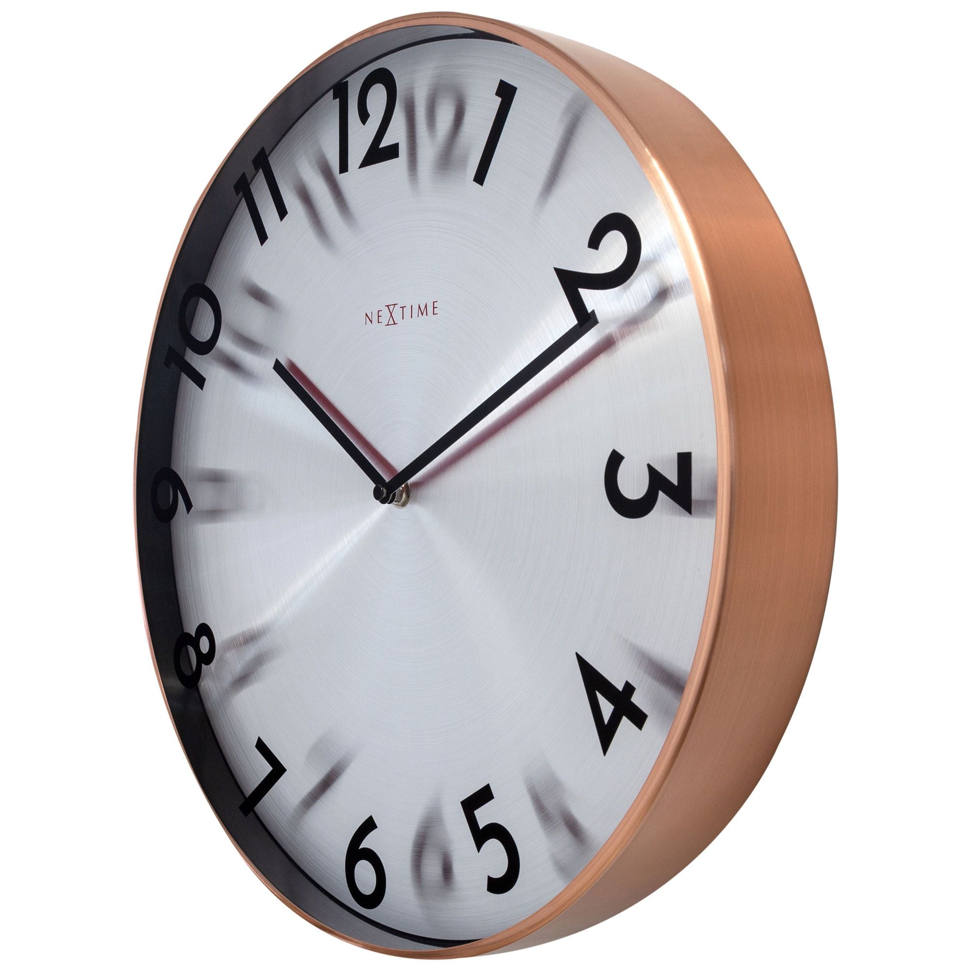 NeXtime Reflection Wall Clock in Copper - 40cm - Notbrand