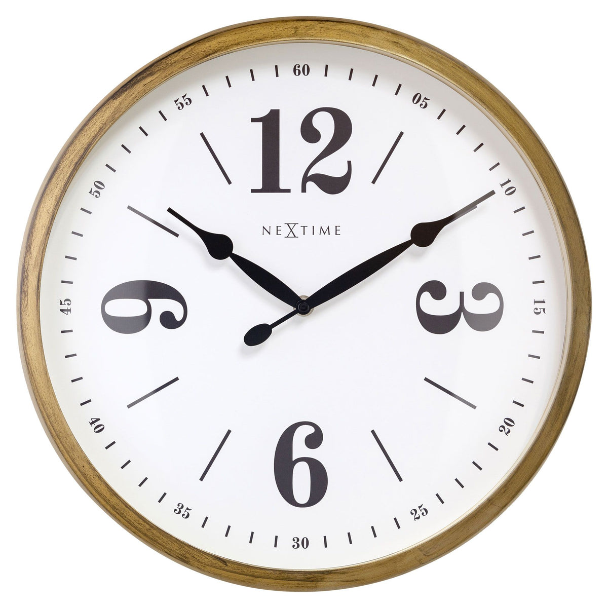 NeXtime Classic Wall Clock in Gold - 39cm - Notbrand