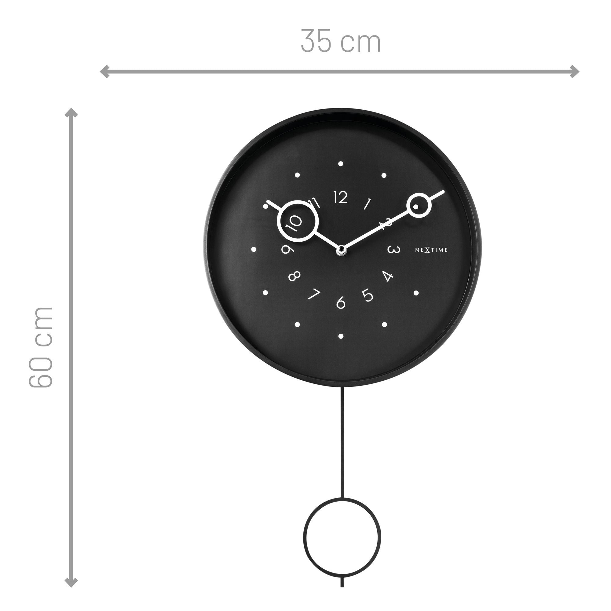 NeXtime Loop Pendulum Wall Clock - 35cm - Notbrand