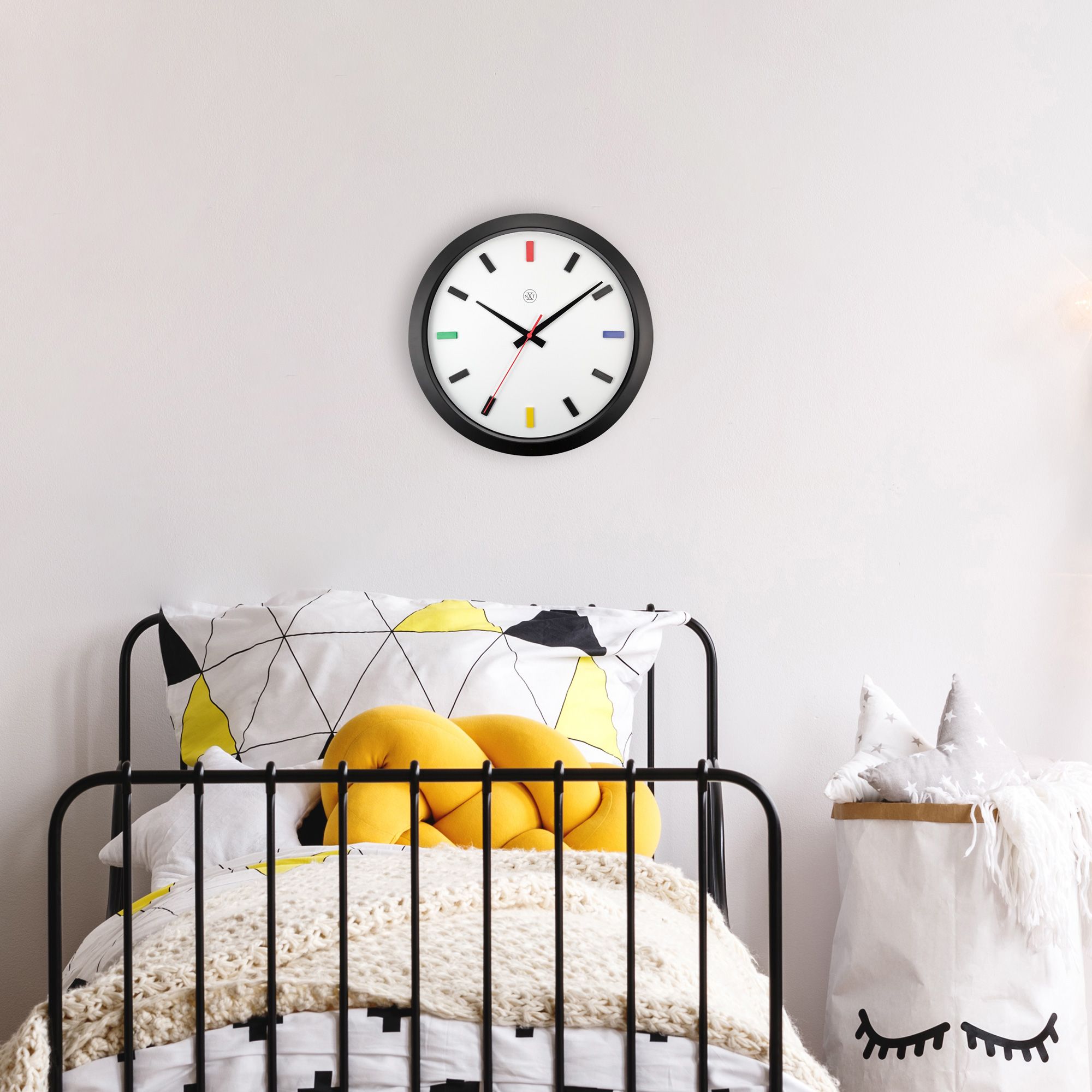 NeXtime Mix Wall Clock in Multicolor - 36cm - Notbrand