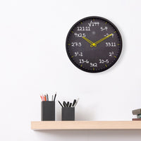 NeXtime Maths Wall Clock in Black - 30cm - Notbrand
