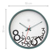 NeXtime Dropped Numbers Wall Clock - 30cm - Notbrand