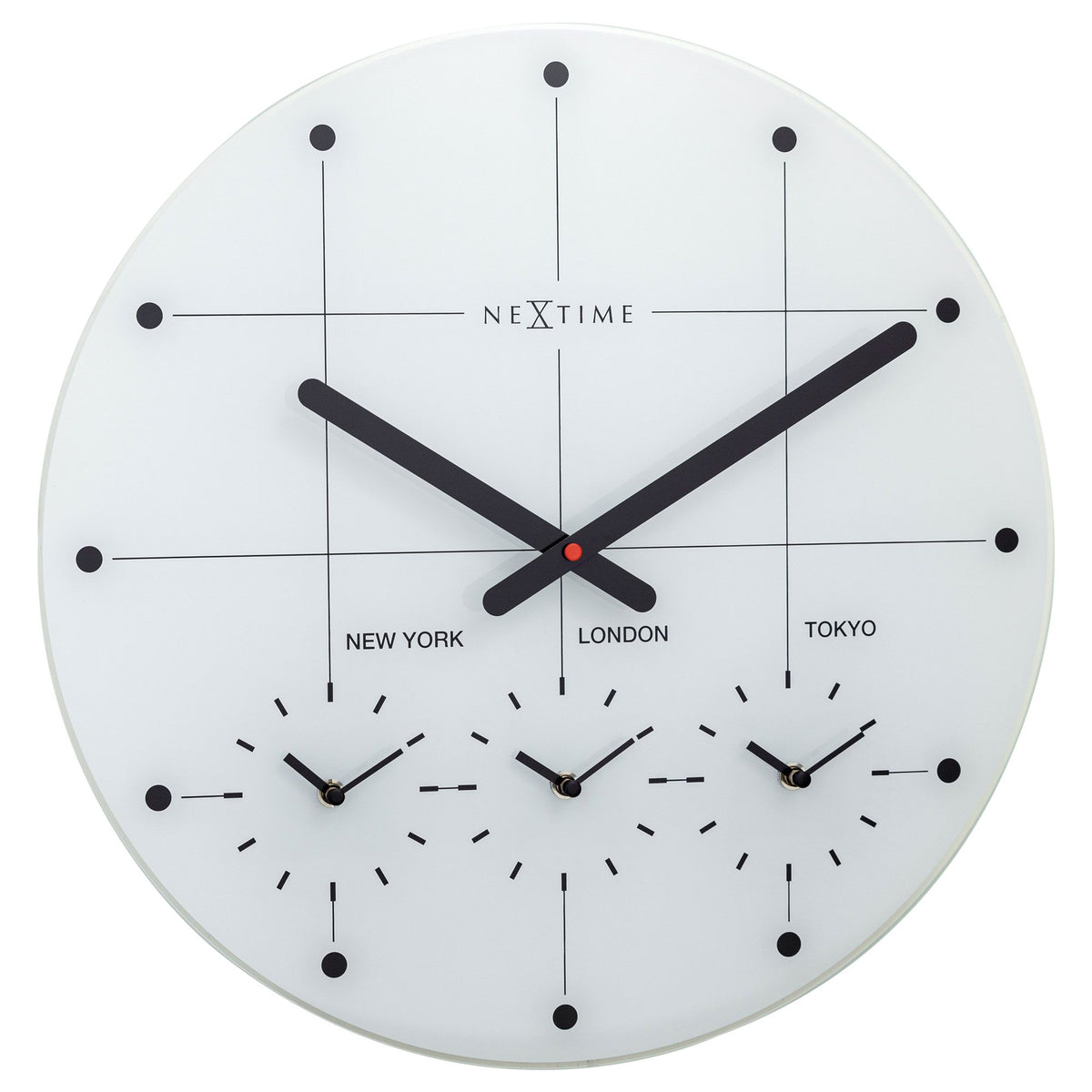 NeXtime Big City Wall Clock in White - 43cm - Notbrand