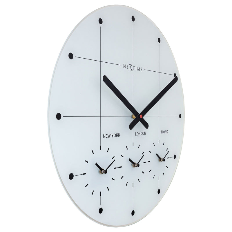 NeXtime Big City Wall Clock in White - 43cm - Notbrand