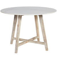 Irving Wood and Marble Dining Table - 110cm - Notbrand