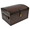 Sugira Oval Top Leather Storage Box - Dark - Notbrand