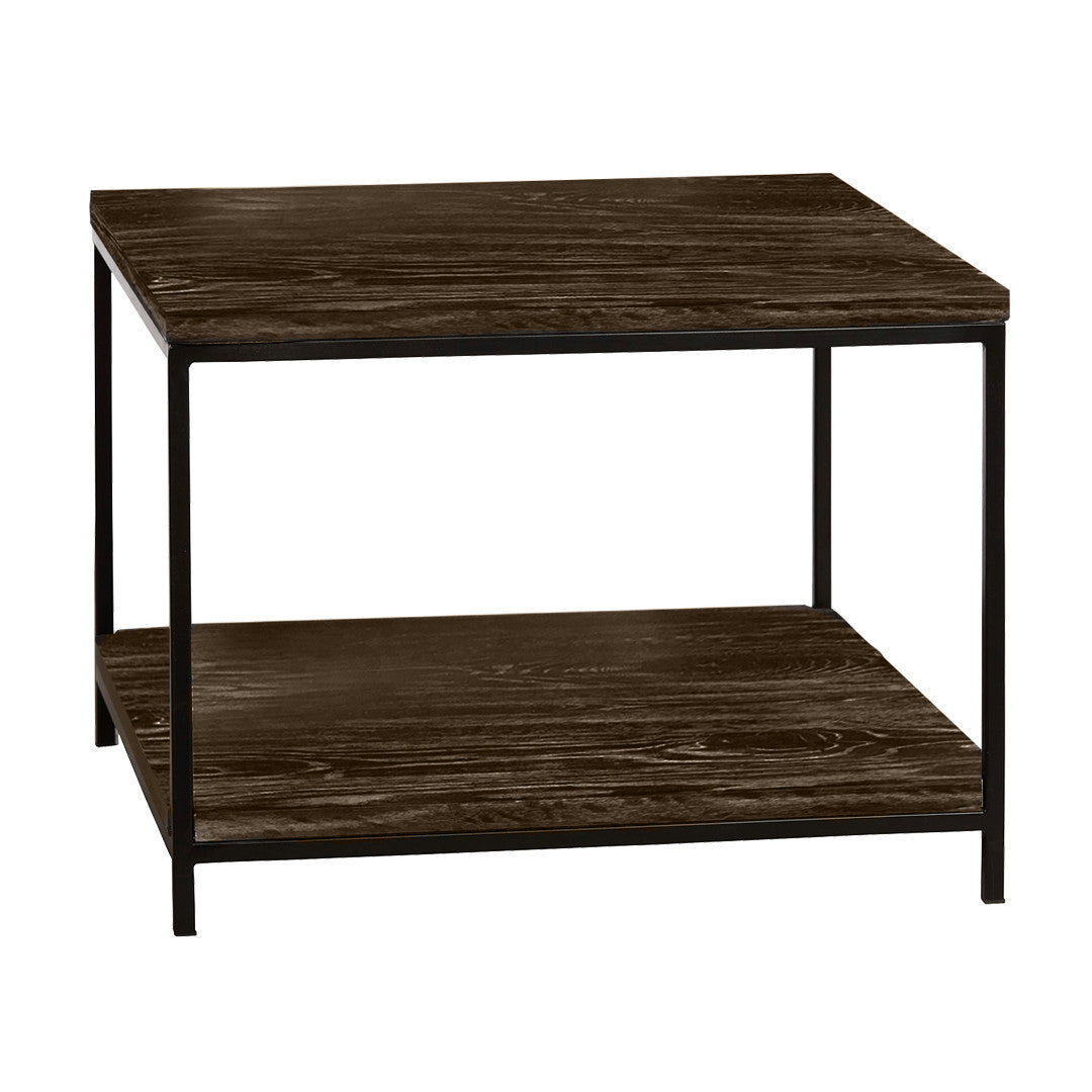 Loft Oak and Metal Side Table - Black - Notbrand
