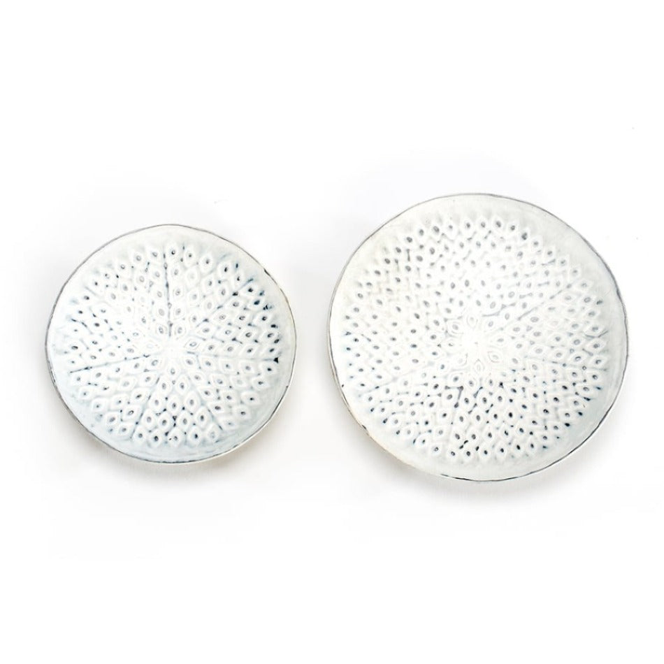 Nested Metal Punched Hamptons Bowls Candle Plate - 2 Piece - Notbrand