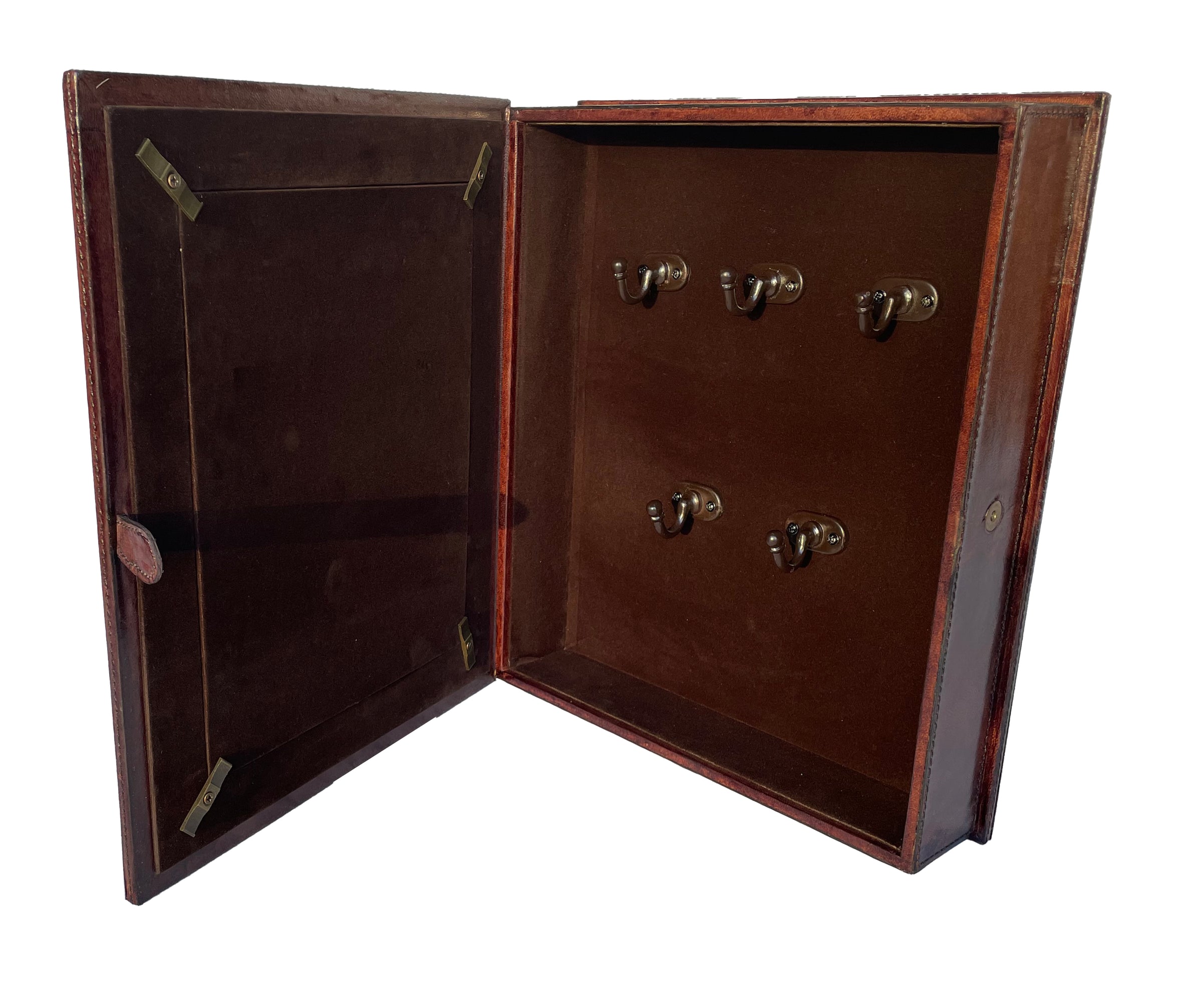 Elsa Key Holder Box in Dark Leather - Small - Notbrand