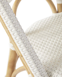 Solace Rattan Counter Stool – White - Notbrand