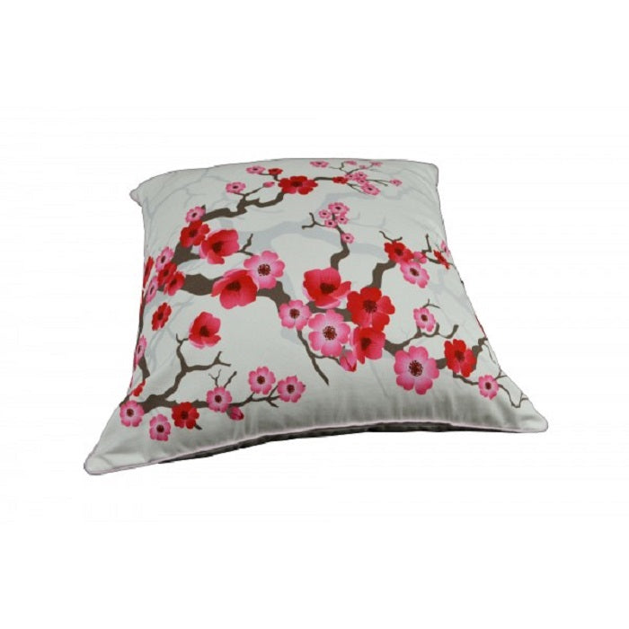 Cherry Blossom Cotton Cushion Cover with piping - Notbrand