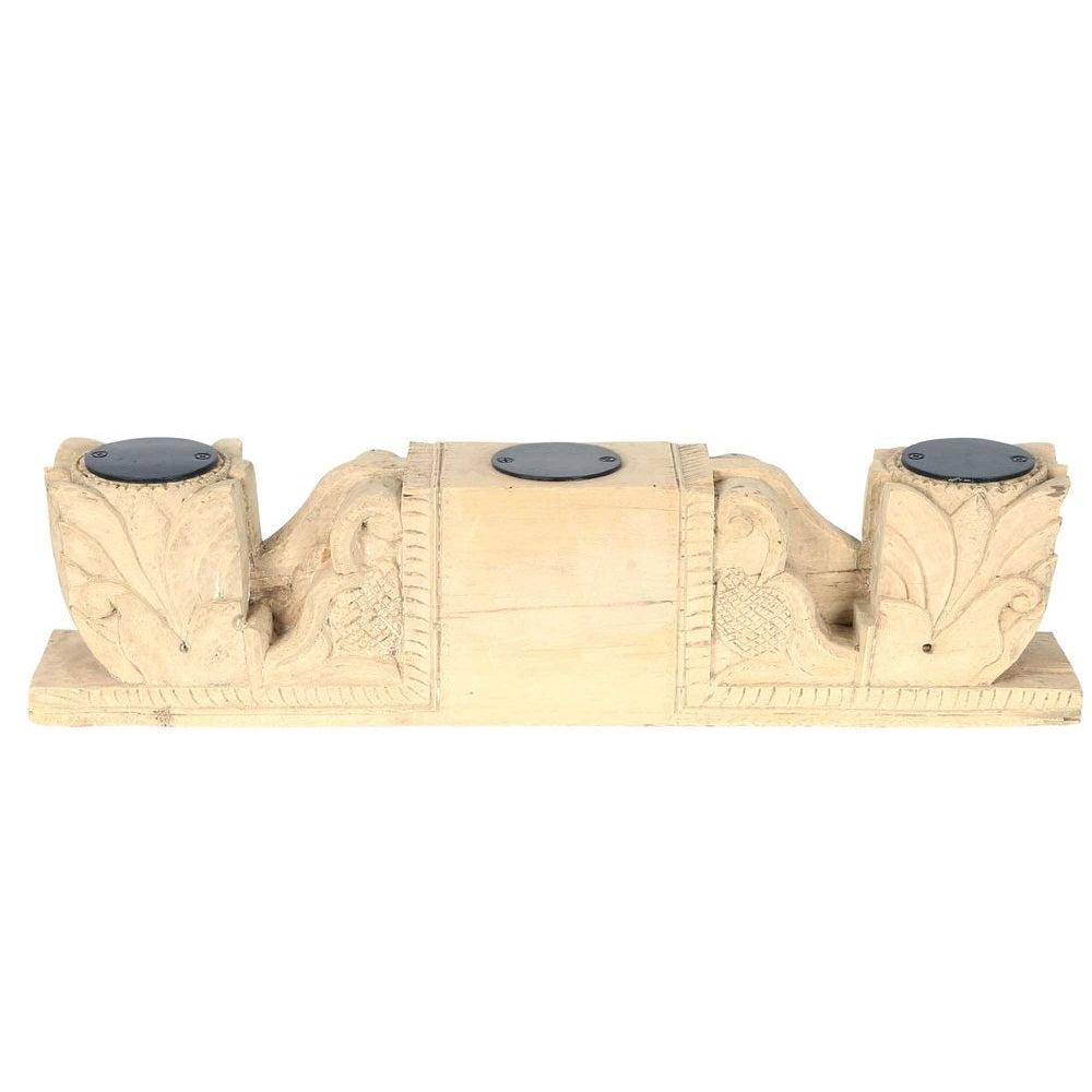 South Wooden Candle Stand - Natural - Notbrand