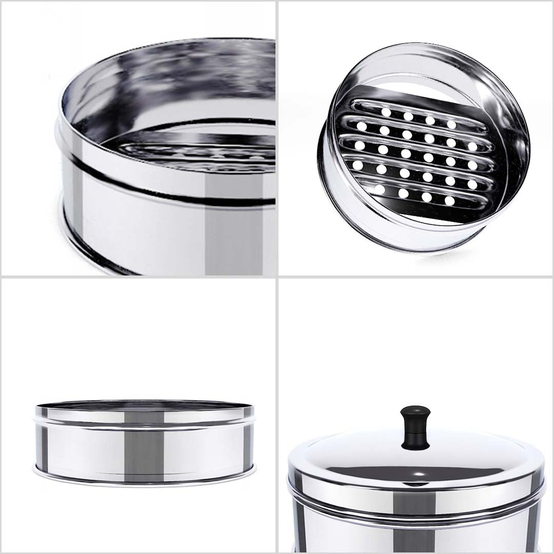 5 Tier Stainless Steel Steamers With Lid - 25cm - Notbrand