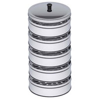 5 Tier Stainless Steel Steamers With Lid - 28cm - Notbrand
