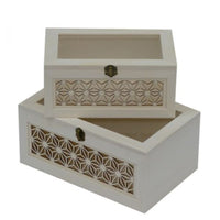Front Laser Cut Plywood Box With Window - Notbrand