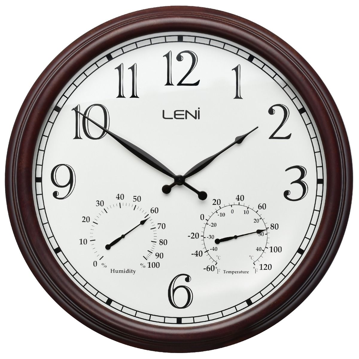 Leni Metal Outdoor Wall Clock in Rust - 60cm - Notbrand
