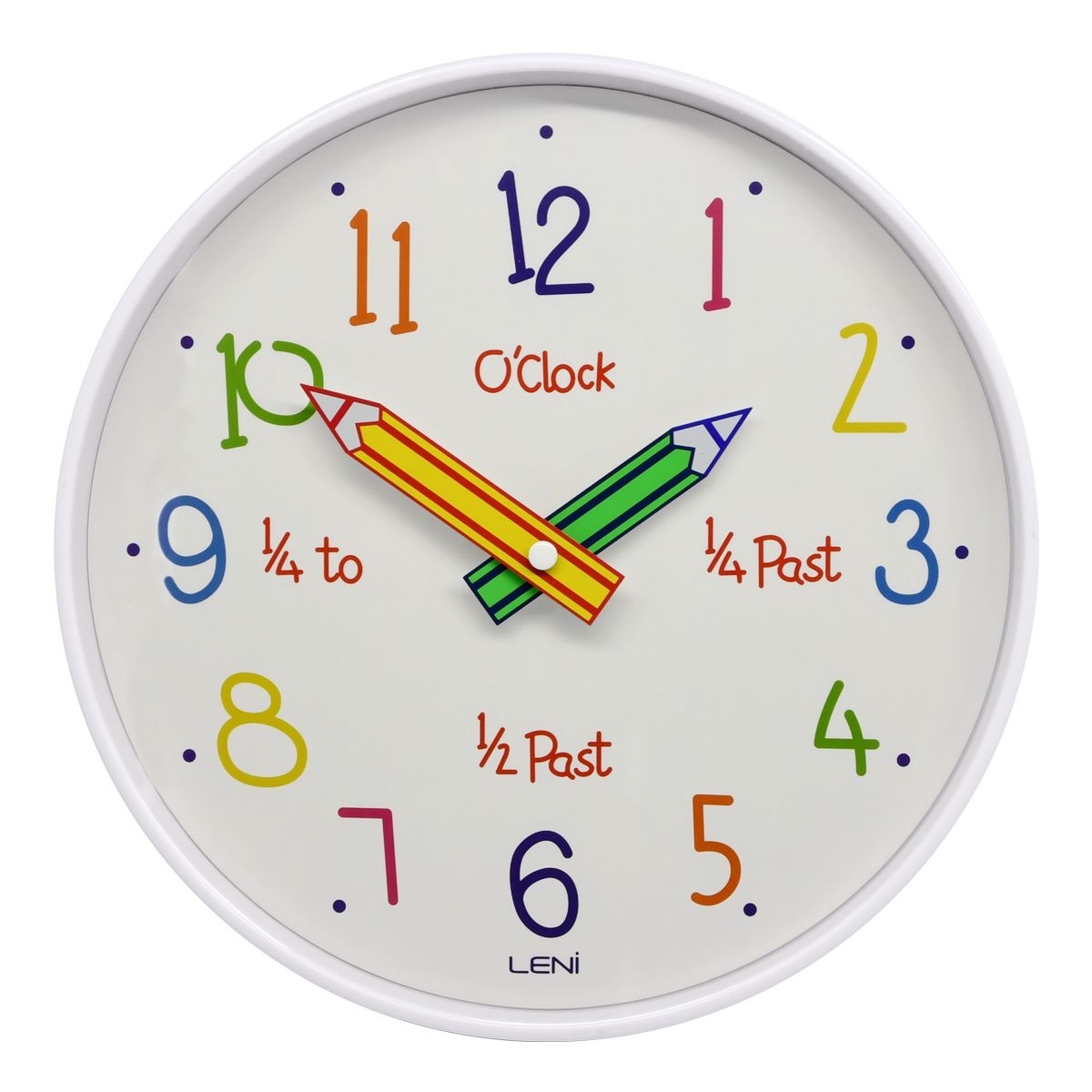 Leni Pencil Dial Wall Clock for Kids - 25cm - Notbrand