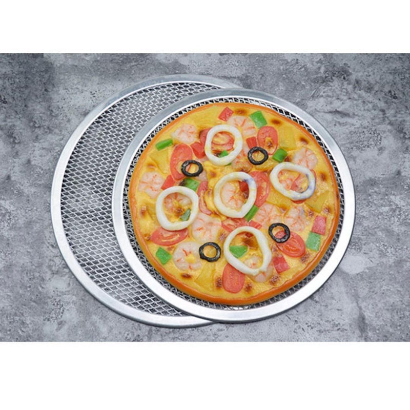Round Aluminium Pizza Screen & Baking Pan - 8in - Notbrand
