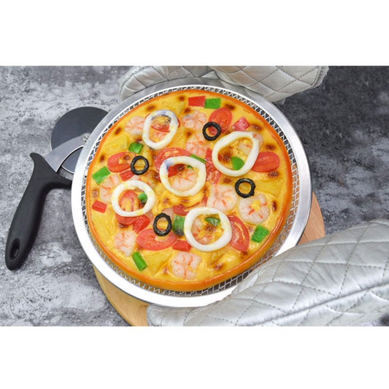 Round Aluminium Pizza Screen & Baking Pan - 8in - Notbrand
