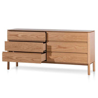 6 Drawers Wooden Chest - Natural - Notbrand