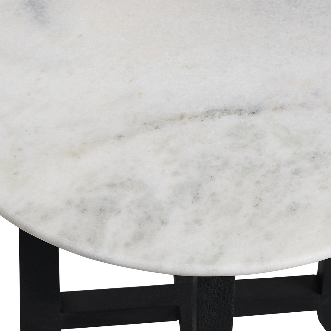 Attic Wood and Marble Side Table - Notbrand