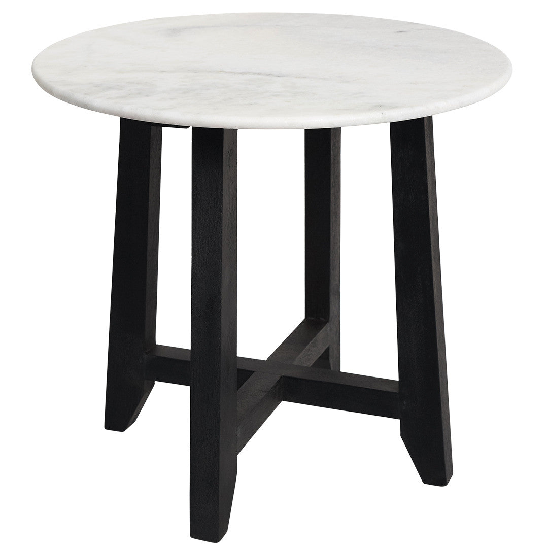 Attic Wood and Marble Side Table - Notbrand
