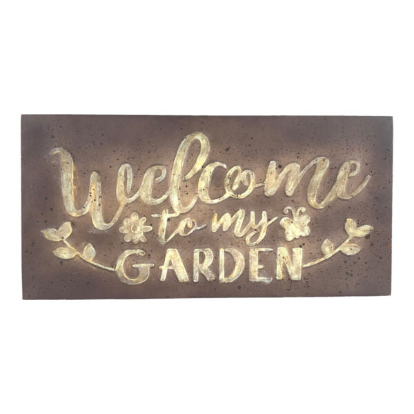 Welcome to My Garden Rust Wall Sign - 61cm - Notbrand