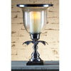 Plantation Brass Hurricane Candle Holder Vase - Silver - Notbrand