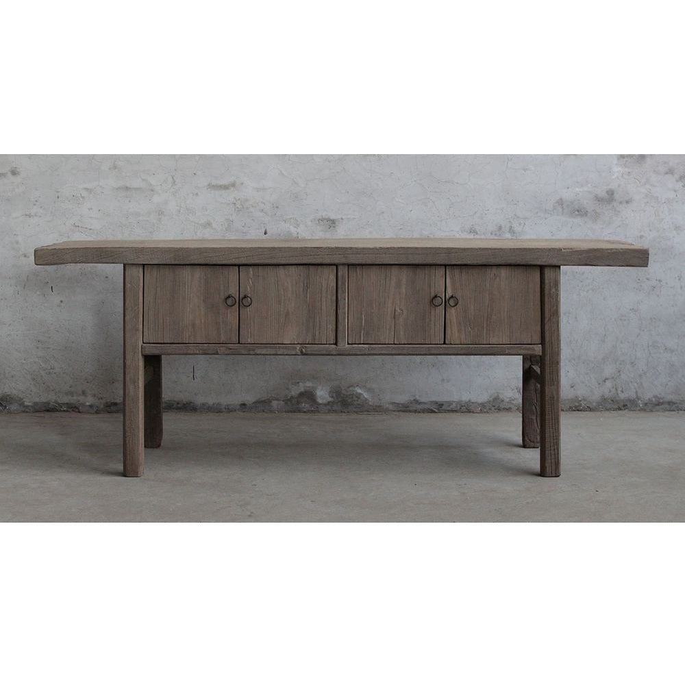 Franchino 130 Year Old Henan Elm Wooden 4 Door Console - Natural - Notbrand