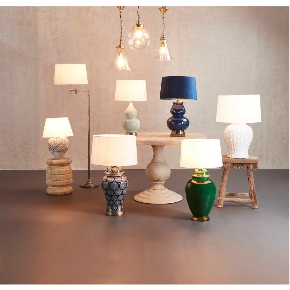 Fine Cotton Ceramic Table Lamp Base Emerald - Green - Notbrand