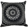 Black Mandala Cotton Cushion Cover - Notbrand