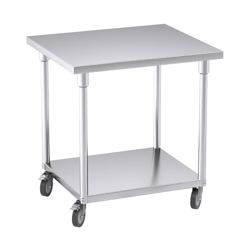Stainless Steel Workbench With Wheels - 80cm - Notbrand