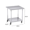 Stainless Steel Workbench With Wheels - 80cm - Notbrand