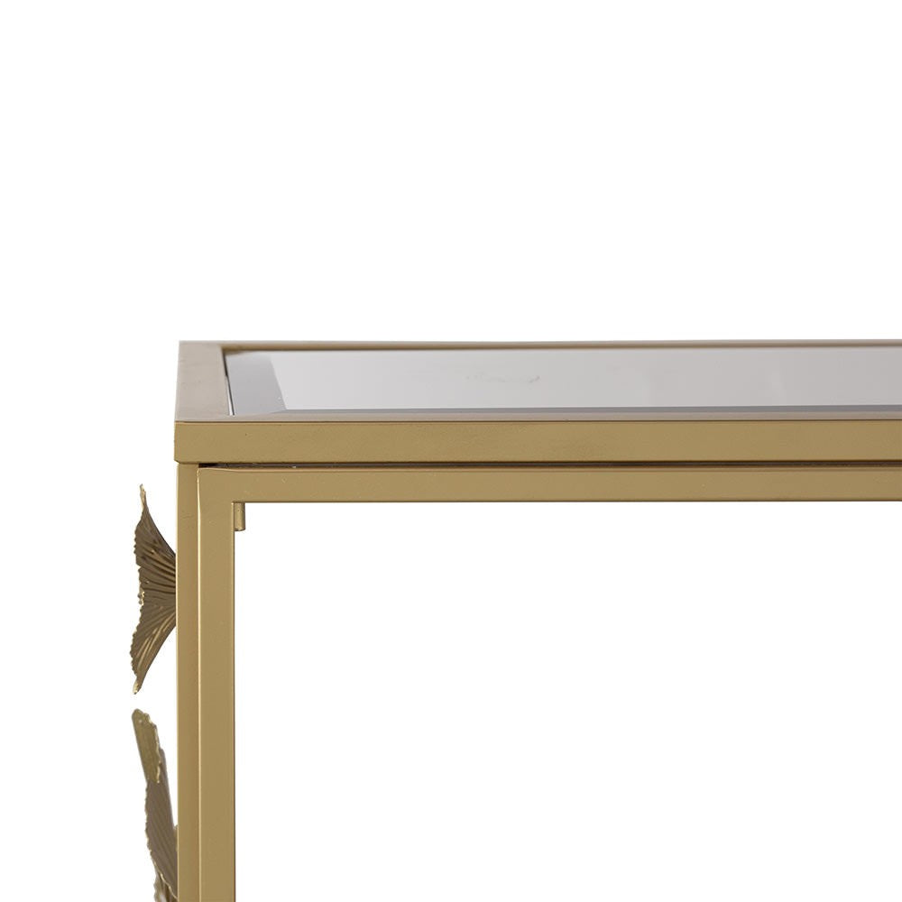 Floret Mirrored Top Console Table - Notbrand