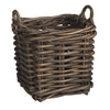 Set of 3 Corbeille Square Rattan Baskets - Grey - Notbrand
