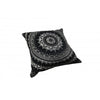 Black Mandala Cotton Cushion Cover - Notbrand