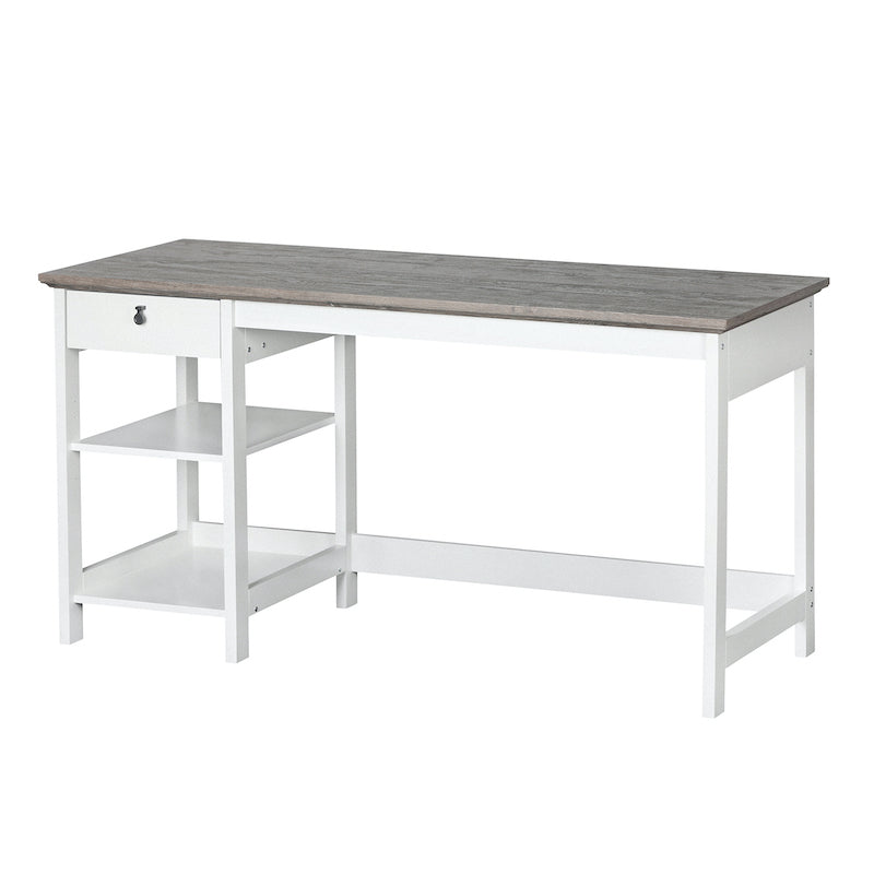 Broweville Writing Desk - White & Grey - Notbrand