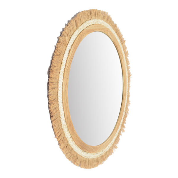 Handcrafted Layered Wall Mirror - Natural - Notbrand