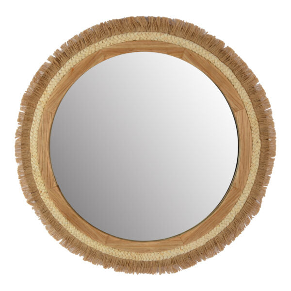 Handcrafted Layered Wall Mirror - Natural - Notbrand